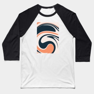 Abstract Waves Baseball T-Shirt